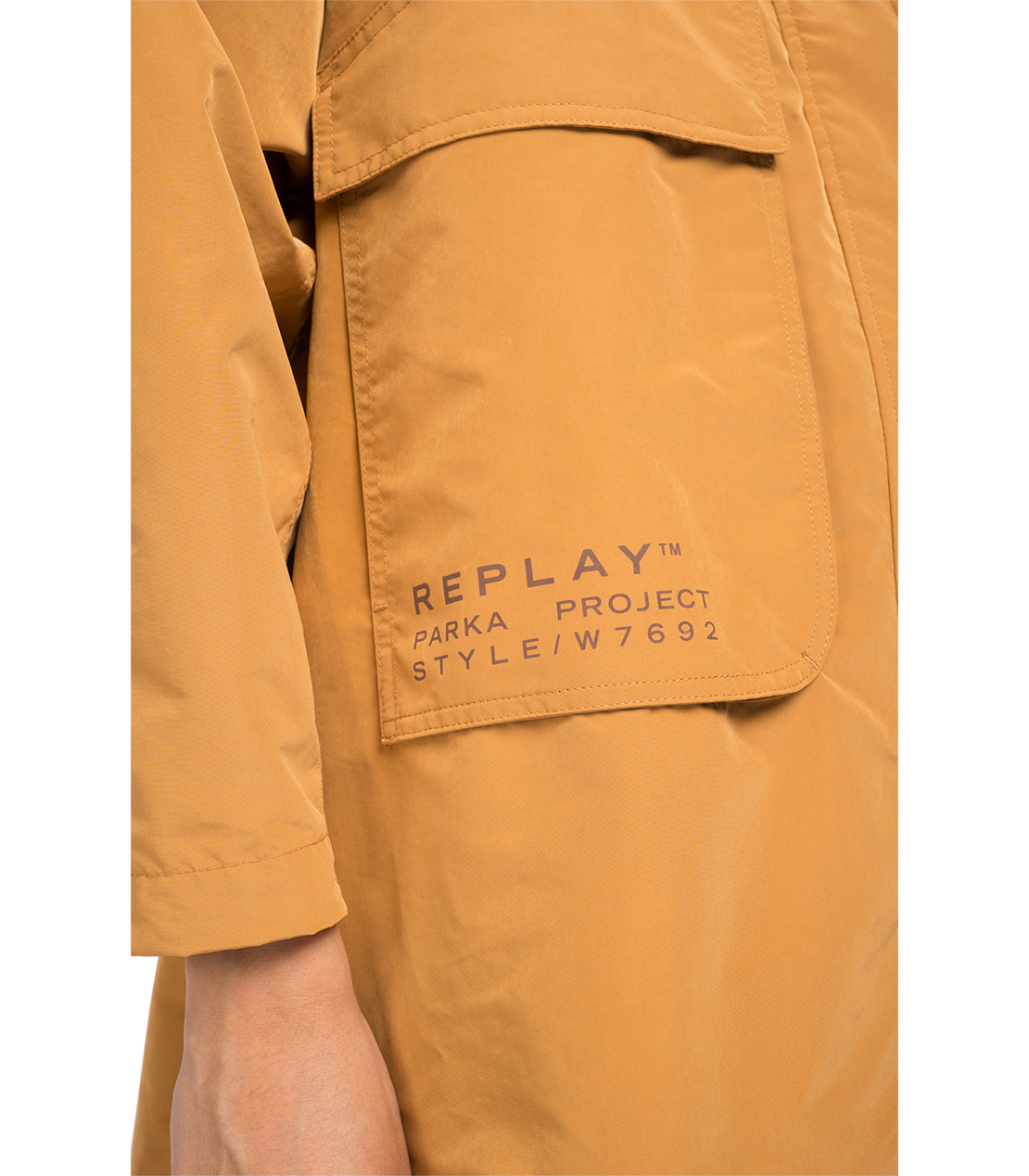 ライトファインポリナイロンシンセティックコンポーネントロングジャケット 詳細画像 ビスケット 7